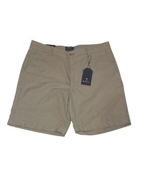 Ben Sherman Khaki Flat Front Chino Shorts sz 34